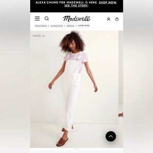 Like New! Madewell Straight Leg Overalls M! Adorable!